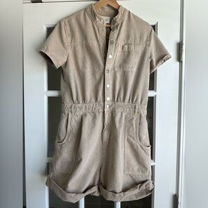 Ba&sh linen cotton denim romper - medium